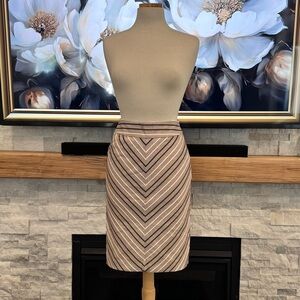 Blue/Red Chevron Pencil Skirt